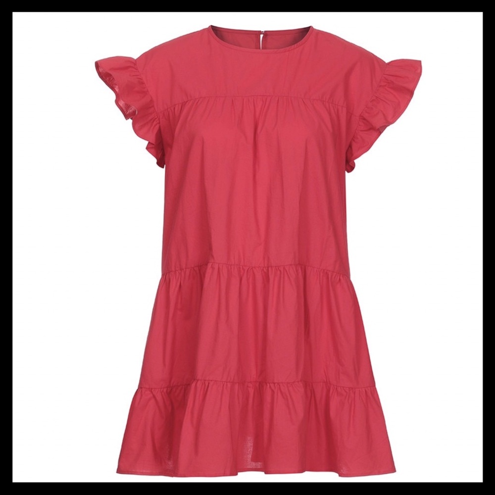 Love, Peace & Boho Tiered Babydoll Dress - Picture 2 of 8